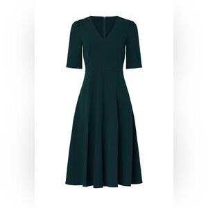 Donna Morgan Forest Green Swing Dress Fit and Flare Size 4